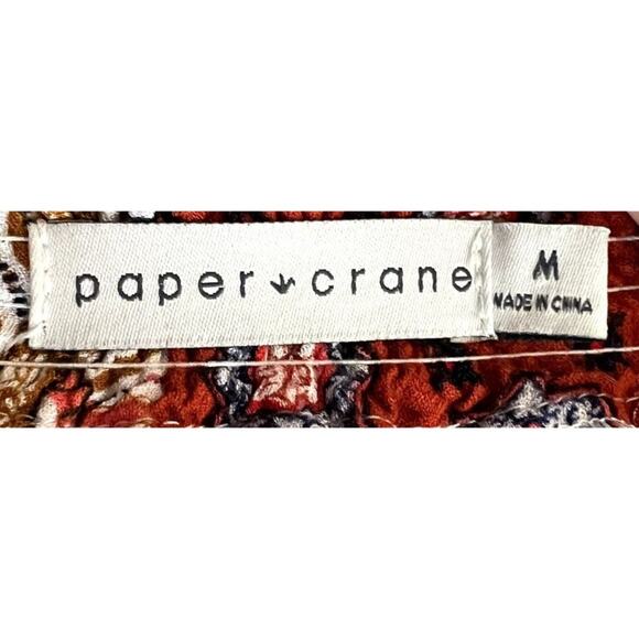 Paper Crane Anthropologie Mini Dress Women Medium Boho Prairie Hippie ArtToWear - Picture 3 of 6
